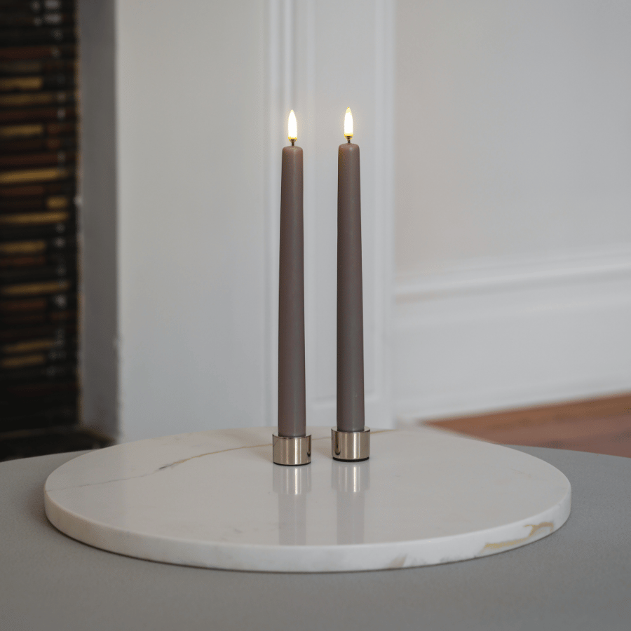 

2 stk. Uyuni LED kronelys, lysestager - sandstone,