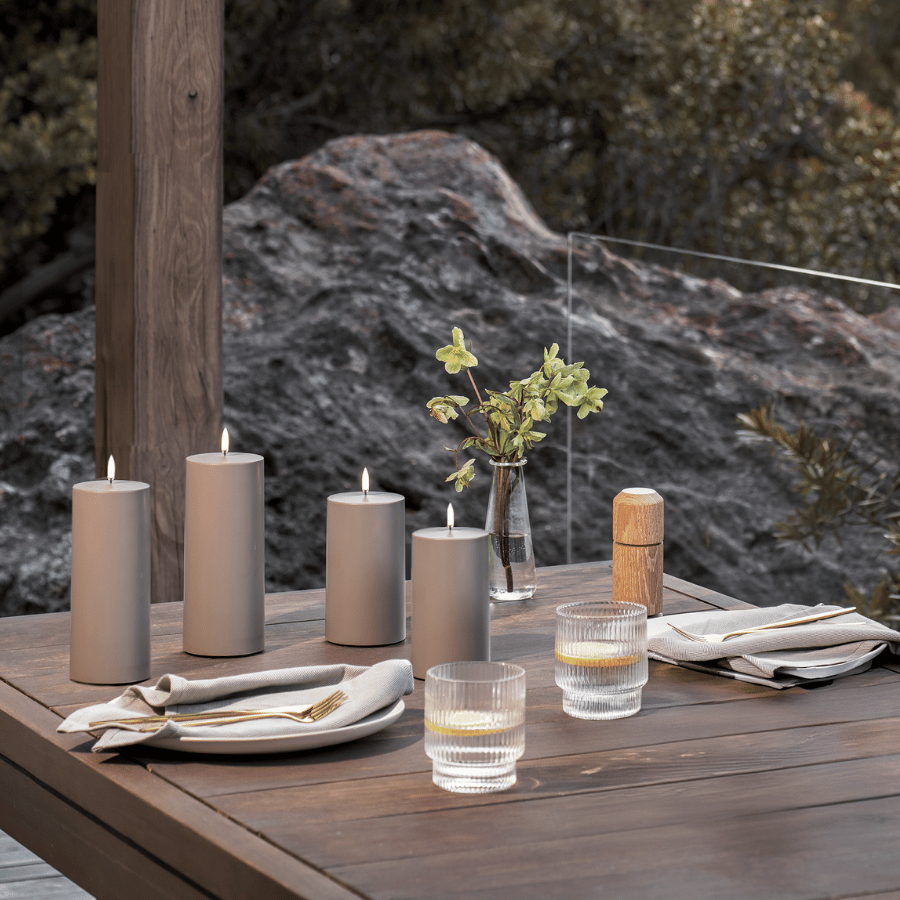 

4 Uyuni outdoor LED lys, batterier & fjernbetjenin