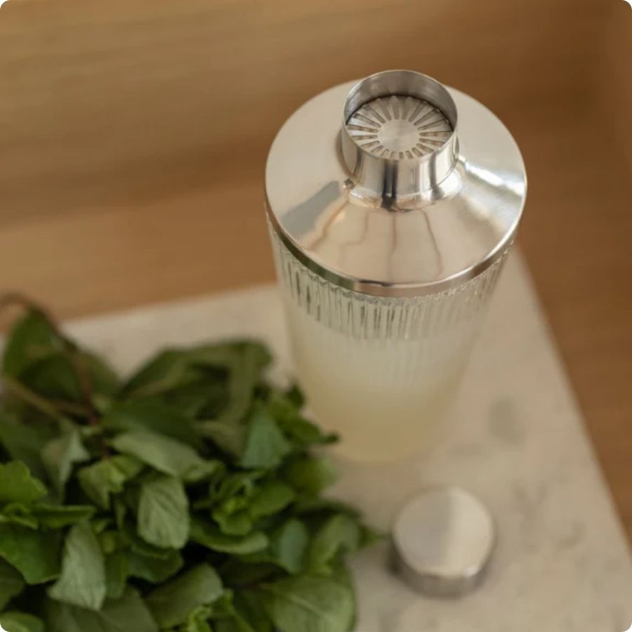Pilastro cocktailsæt – shaker, 12 glas & tapas