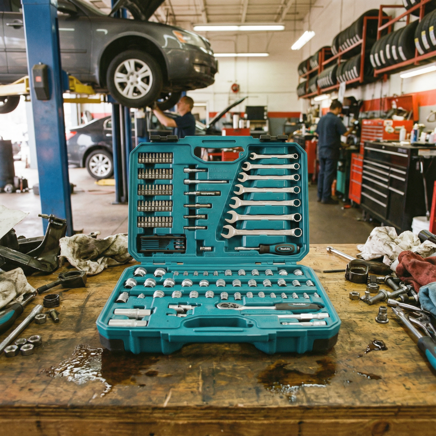 Makita - bor/Bits sæt 256pcs. & skruetrækker 6 dele