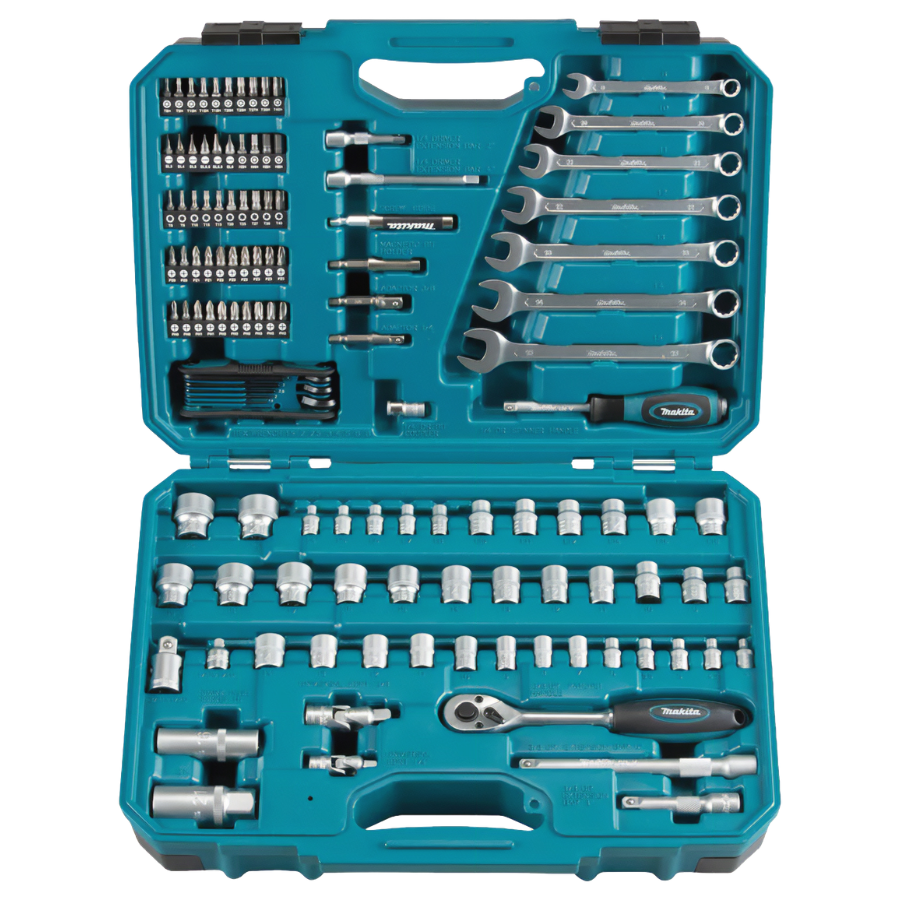 Makita - bor/Bits sæt 256pcs. & skruetrækker 6 dele